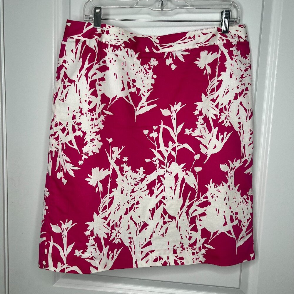 Van Heusen Studio Lined Skirt Size 10 Women's Pink/White